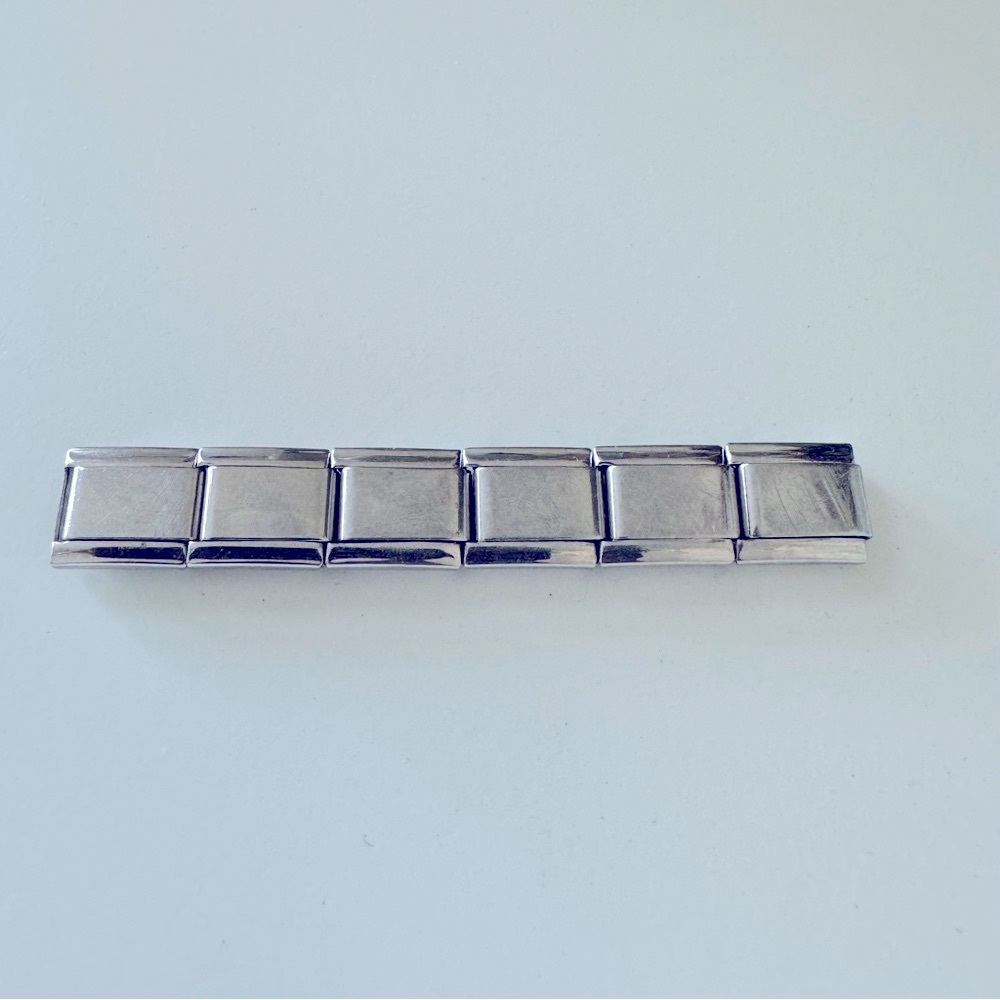 6 Stainless Steel Charm Links for Italian Charm Bracelet